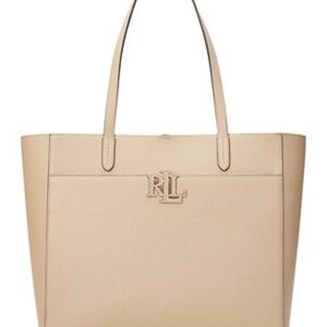 Ralph Lauren Beige Leather Tote